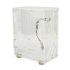 Mini ITX Case 4.3L Clear Acrylic Panel 360 Degree Cooling Cushioning Foot Pads Mini PC Case for FLEX 1U Power 2.5in SSD