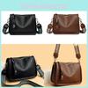 Fashionable Black And Coffee Colored Genuine Leather Crossbody Bag For Women