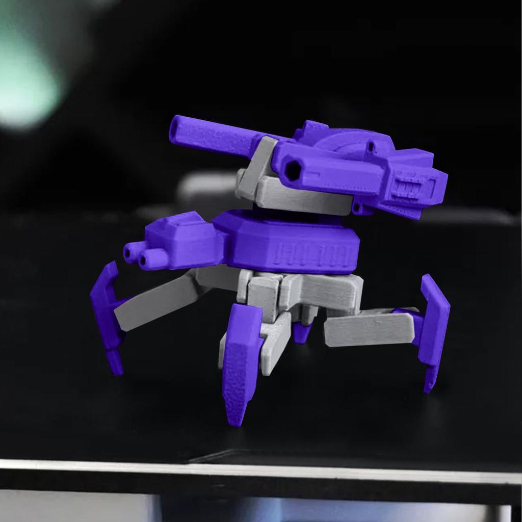 3D Printed Mechanical Four Legged Tank With Movable Technology, Mechanical Spider Tank Toy