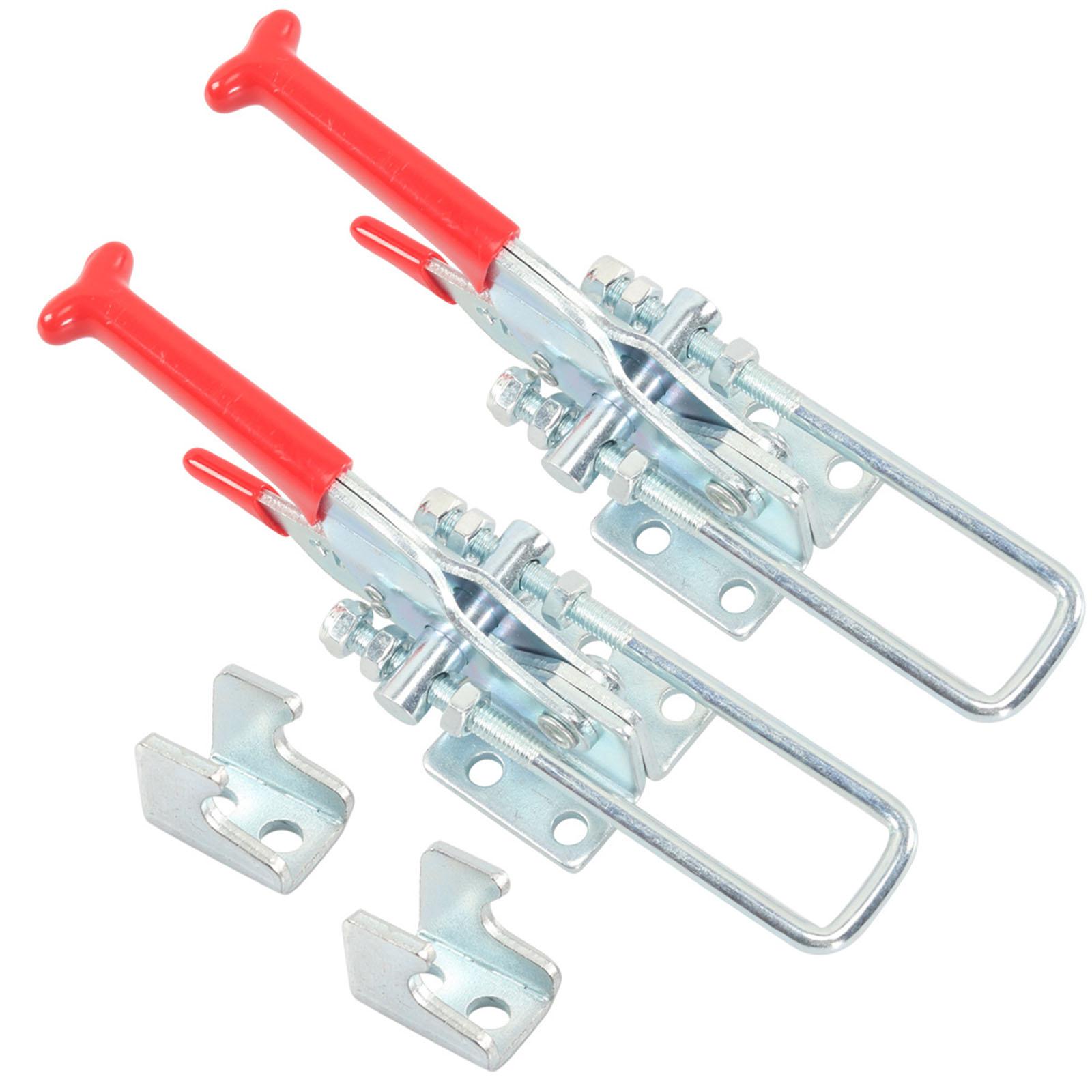 

2 шт. Практичные тумблерные зажимы 770 фунтов Большая грузоподъемность Углеродистая сталь Быстрозажимные защелки для шкафов Промышленное использование