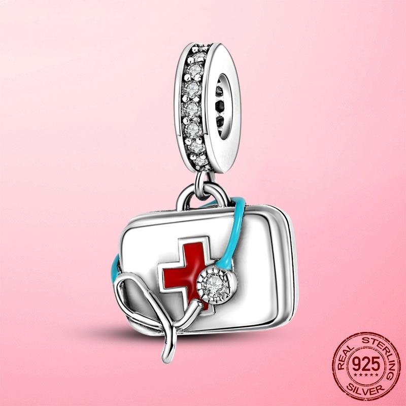 New 925 Silver Snake Coffee Cup Dog CZ Cactus Charms Beads Fit Original Women Bracelet Fine Silver Jewelry Gift