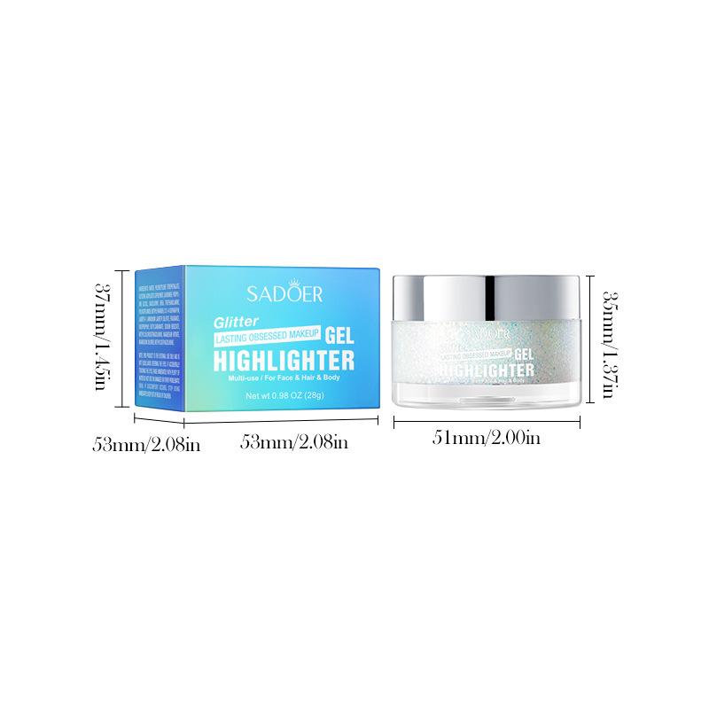 Colorful Highlight Gel SADOER Increases Facial Highlight Makeup Gel
