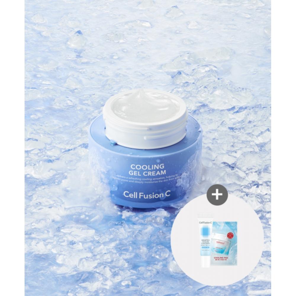 Cell Fusion C Post Alpha Cooling Gel Cream 50ml + [gift] Renewal Sun 10ml + 10 Cooling Pads FREE