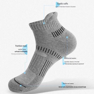 Herren Marathon Laufsocken - Verdickt, Schweißabsorbierend, Rutschfest, Frotteesohle Sportsocken