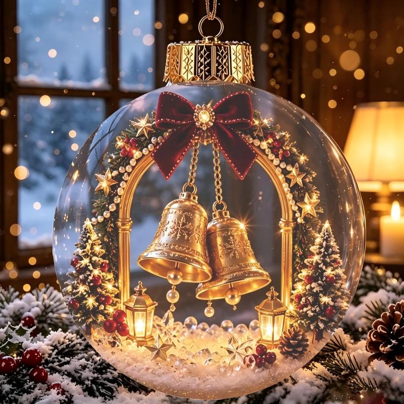 Gloeiende Kerstbal Ornament Kerstman Sneeuwpop LED Licht Plastic Kerstbal Kerstboom Hangend Hanger Kerstfeest Decor