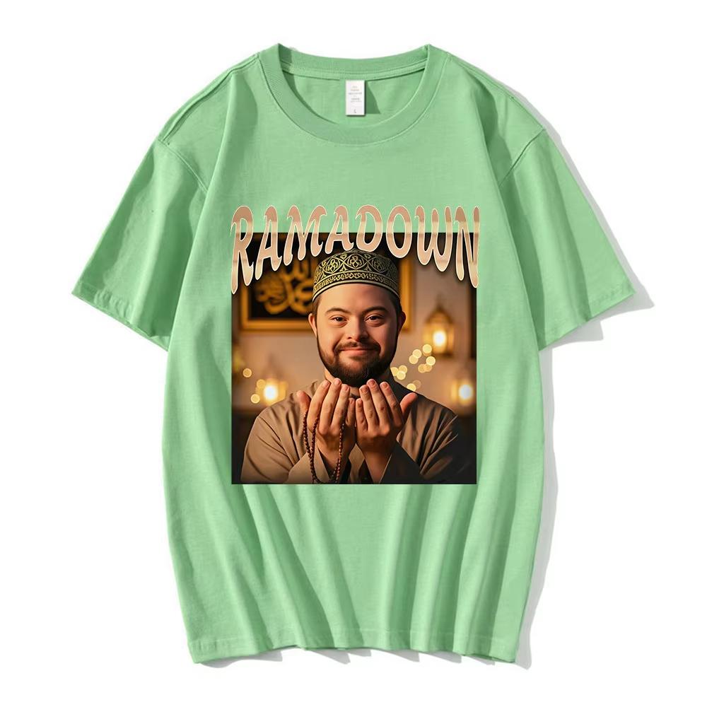 RAMADOWN MEME Funny Graphic Tshirts Men Clothing Fashion Humor Short Sleeves T Shirts Harajuku Cotton Casual Oversized Tshirt