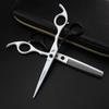 6.0" Black & White God Walker Hairdressing Scissors: Straight, Bang, & Thinning Shears for Barbers