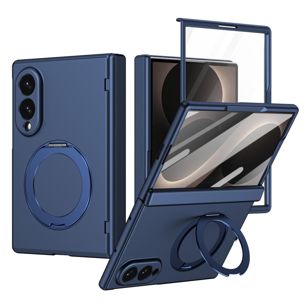 Magnetischer 360-Grad-Drehständer Scharnierschutz Harte PC-Hülle Für Samsung Galaxy Z Fold 8 Ultra 7 6 5 Vollständige Handyhülle Glasfolie