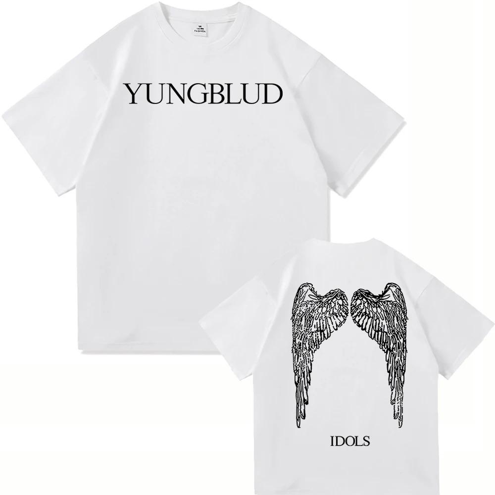 Yungblud Idols World Tour 2026 T Shirt New Fashion MenWomen Hip Hop Aesthetic Wings Tshirt High Quality Cool Cotton Tees Shirts