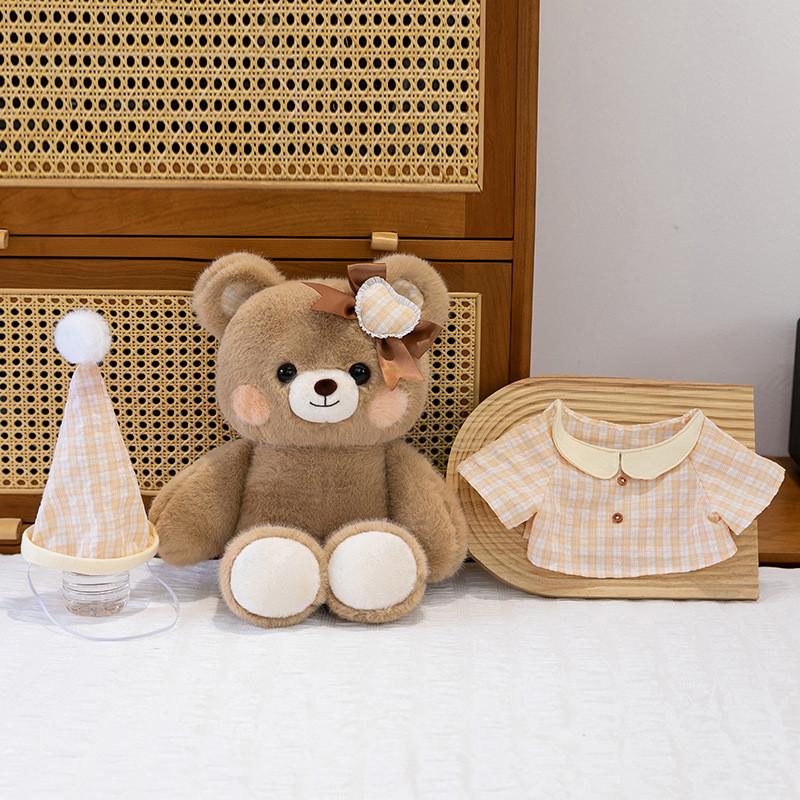 Cute Pajamas And Hats Teddy Bears Plush Toys Doll Children Toy For Kids And Home Decor