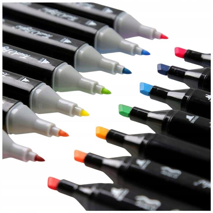 Alcohol markers set of 168 colors, felt-tip pens, double-sided markers