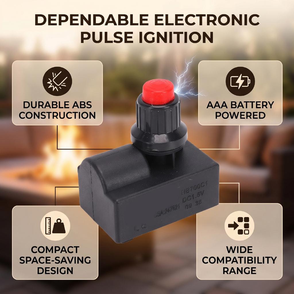 Patio Heater Electronic Igniter Replacement Electronic Push Button Pulse Igniter for Pyramid Heater Mini Tabletop Gas Heater