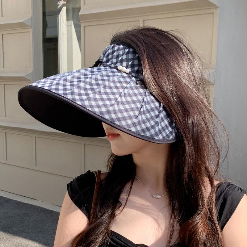 Summer Outdoor Big Brim Sun Hat Children's Fashion Versatile Sunscreen Hat Premium Empty Top Hat