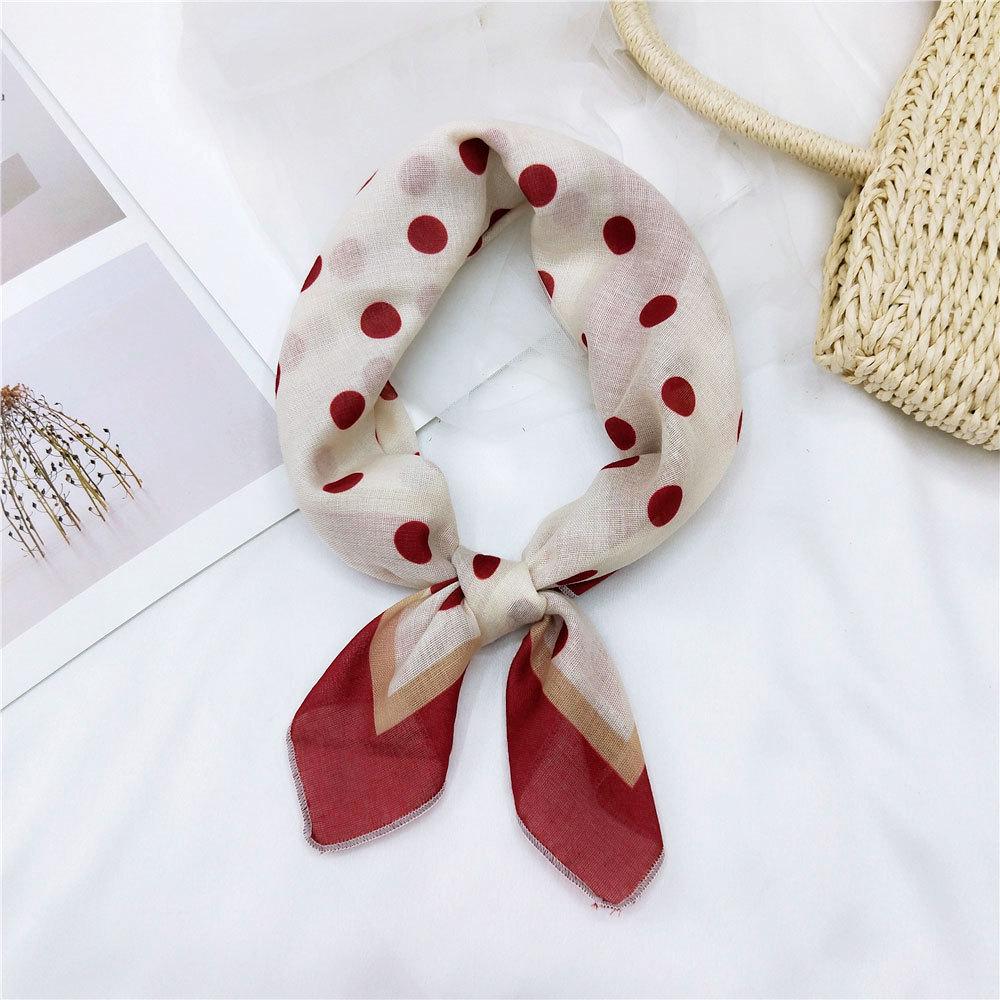 Versatile Cotton Linen Silk Scarf: Spring & Autumn Unisex Small Square Neck & Head Accessory