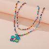 IF ME Beads Multilayer Necklace Butterfly Flower Choker Women Jewelry Accessories