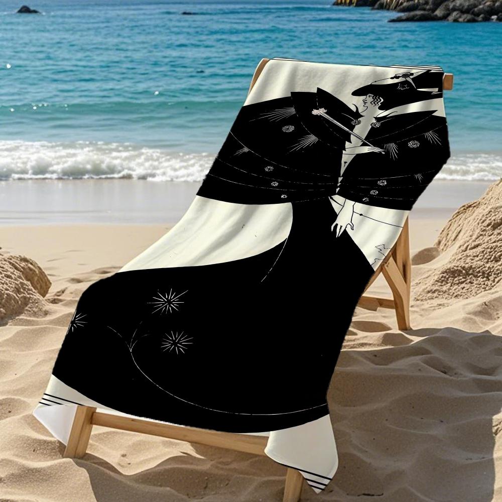 Elegant A-Aubrey BeardsleyS Towel Five-Star Hotel Quality Eco-Friendly Ultra Soft Thick Towels & Beach Towels