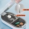 Compact Portable Pill Cutter Integrating Storage Box Adjustable Pill Splitting Crushing Function and Durable Steel Cutting Blade