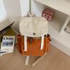 Niche design lightweight cloth bag women's new models, please first large-capacity travel backpack contrasting color backpack