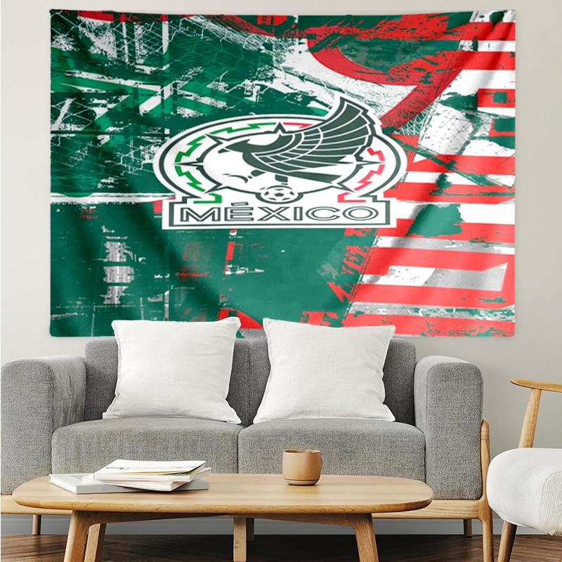 Mexico Football Crest Tapestry Hanging for Bedroom,Livingroom, Playroom,Decor Art Room Wall Tapestry Holiday and Birthday Gifts