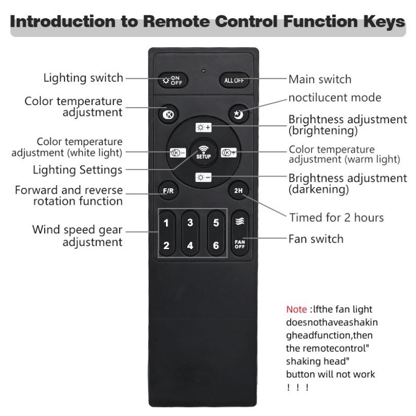 Ventilator LED modern, cu 6 viteze, viteză mare a vântului, cu decibeli reduse, telecomandă, reglare, reglare a luminii, dormitor, sufragerie, bucătărie, ventilator electric de acasă