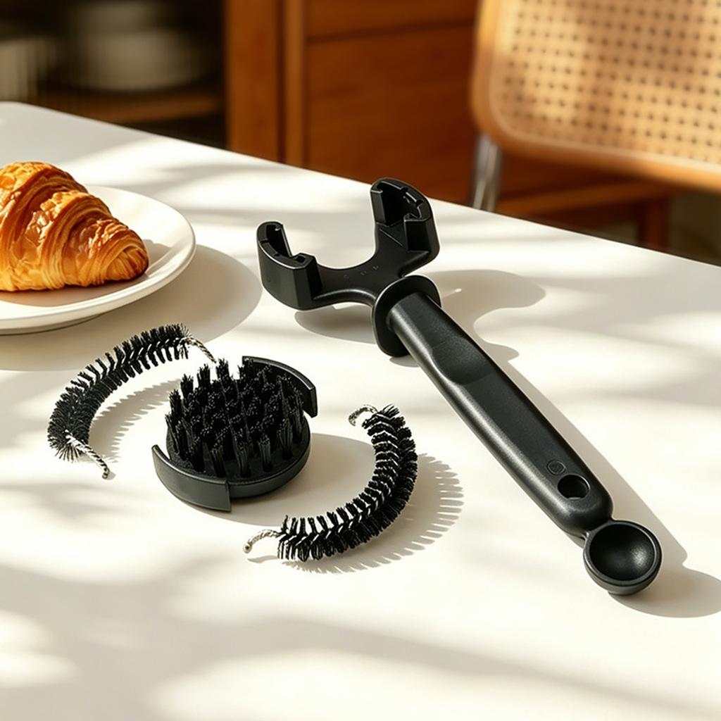 Espresso Machine Cleaning Brush for Portafilter Group Head with Durable Handle and Multi-Angle Bristles for Thorough Coffee Residue Removal