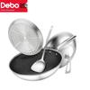 Debo 32cm 304 Edelstahl Waben Antihaft Wok