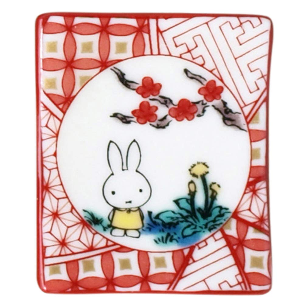Kutani ware chopstick red 211348  Miffy  rest, painting,