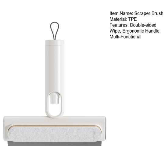 Scraper Brush Windows Glass Screens Bevel Scraping Strip Dust Removal Portable Cleaning Brush