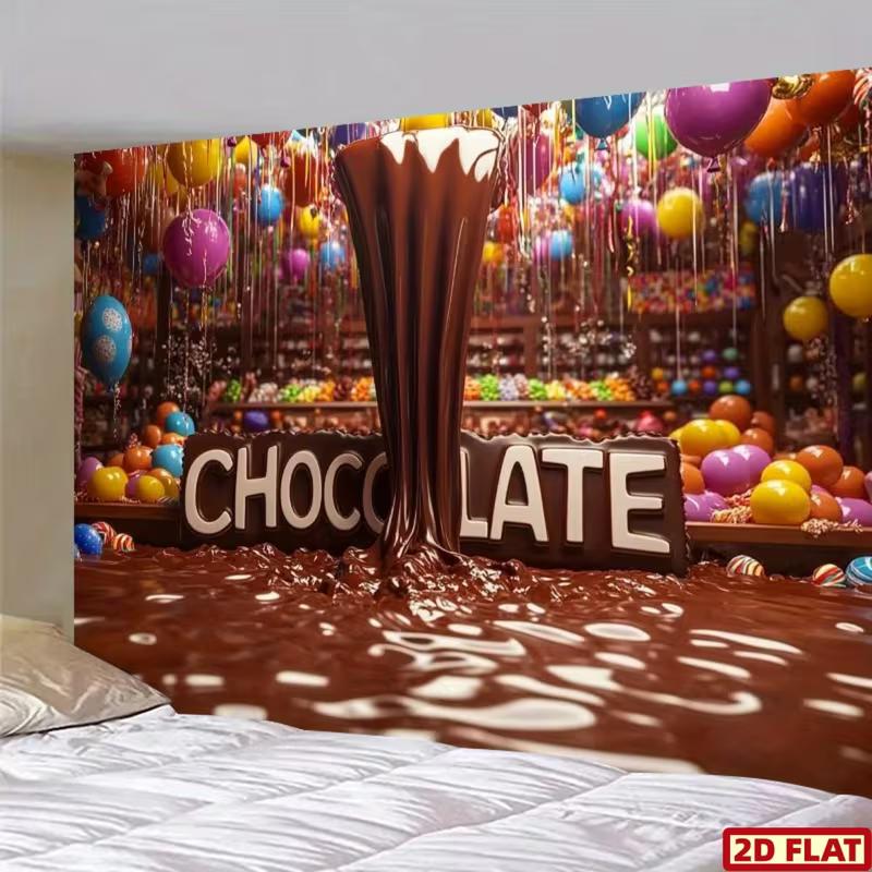 2D Sweet Chocolate Shop Backdrop for Baby Shower & Birthday Photoshoot