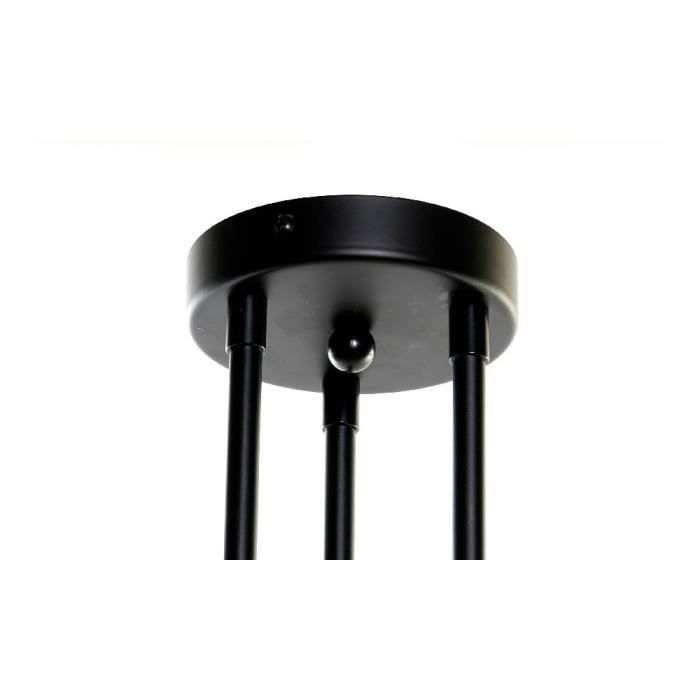 Suspension - DKD Home Decor - Métal Verre - Blanc - 3 Ampoules - 61 X 58 X 46 Cm