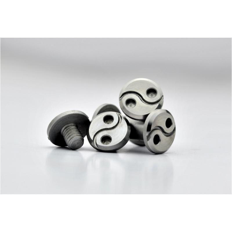 2sets Stainless Steel Straight Blade Handle Screw Tool Folding Knife Spindle Locking Screw Tightening Screw Parts