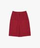 Plack Woman New Preppy Pocket Midi Skirt Red