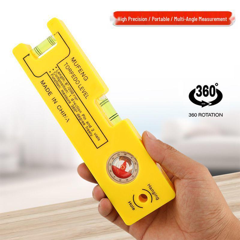 Mini Portable Magnetic Spirit Level - Multi-Functional Precision Tool for Measuring Angles and Decorations