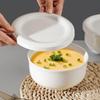With Lid Ceramic Steamed Egg Bowl Heat-resistant Soup Bowl Practical Pudding Bowl Rice