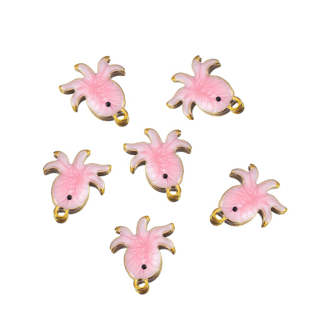 10pcs Stainless Steel Enamel Octopus Seahorse Dolphin Crab Clown fish Charm Bracelet Earring Pendant Base for DIY Jewelry Making