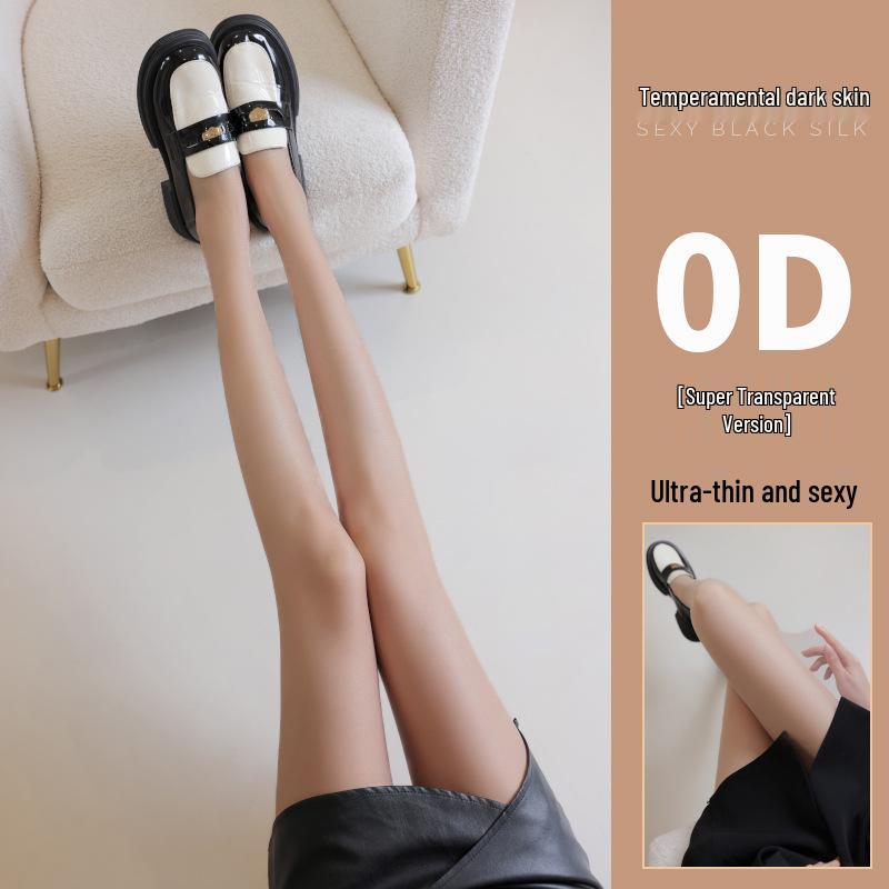 0D Ultra-Thin Women's Black Stockings: Spring/Summer Anti-Snag, No-Drop Crotch, Mint Mambo Pantyhose