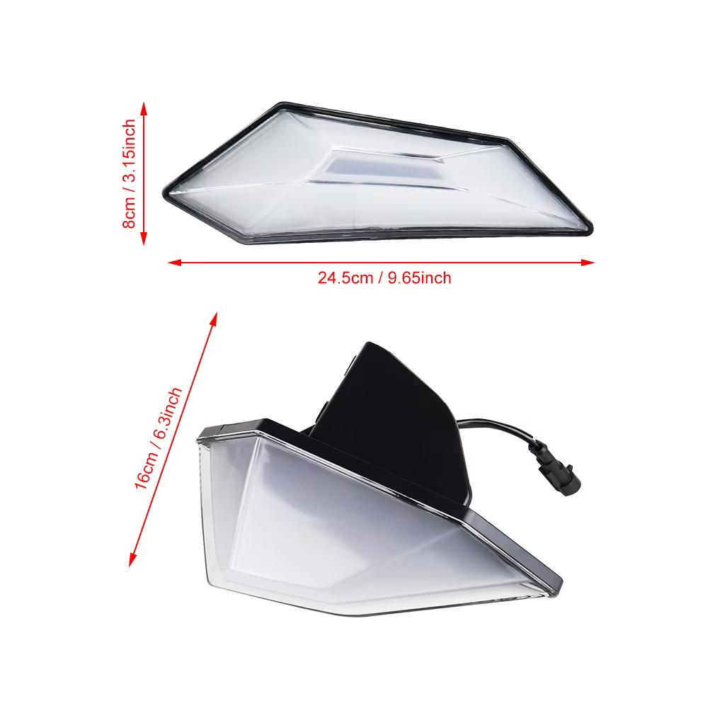 Pair Clear LED Rear Side Marker Lights for Polaris RZR PRO XP 4 2020-2025 RZR PRO R 2025-2025 RZR TURBO R 2025-2025