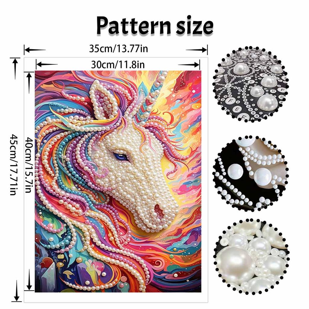 Unicorn pearl painting handmade diy 5D pearl painting kit home wall decoration art