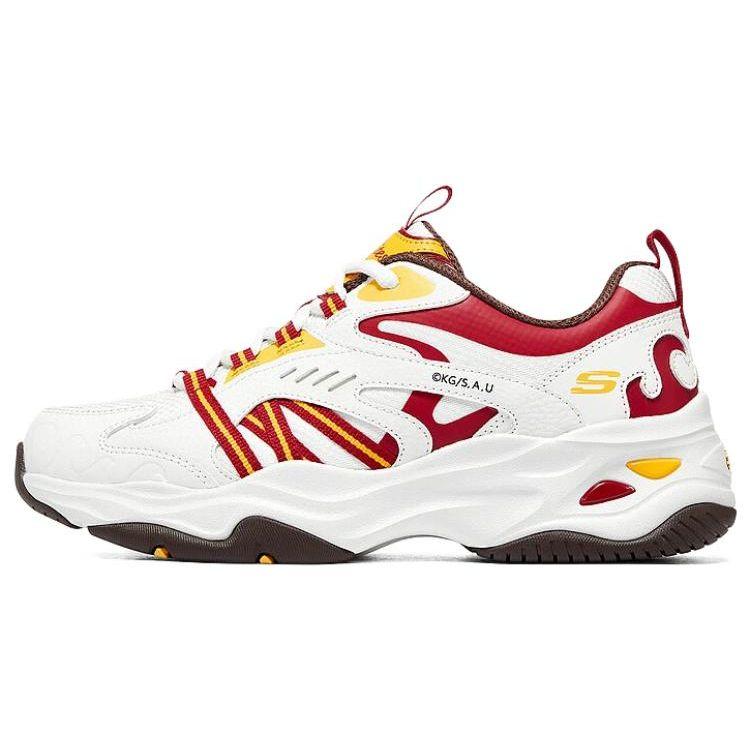 Skechers DLites 4.0 Fashion Comfortable Low-Top Dad Shoes Women sneaker White Red 800006-NTRD 35