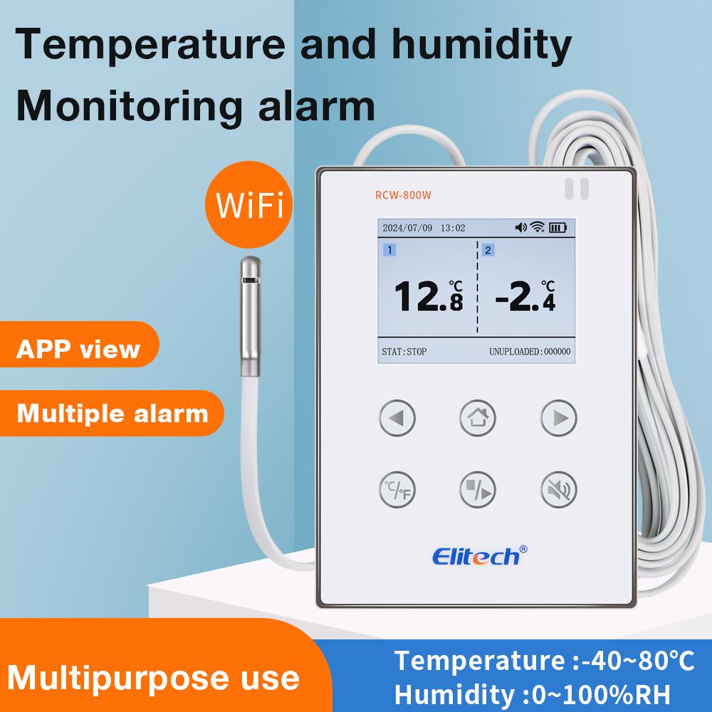 

RCW-800W Temperature Humidity Data Logger Temp Recorder Vaccine Temperature Monitor 20000 Points for Refrigeration Cold Chain