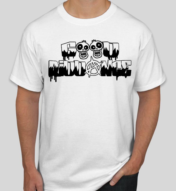 Good Riddance Skull T shirt Tee Rock Band Music Punk Medal CBGB Psychobilly S разноцветный
