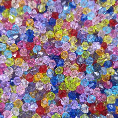 Supplies Bicone Loose Beads Acrylic Transparent 20-200Pcs Faceted For Jewelry Making 5-8mm DIY  Beads