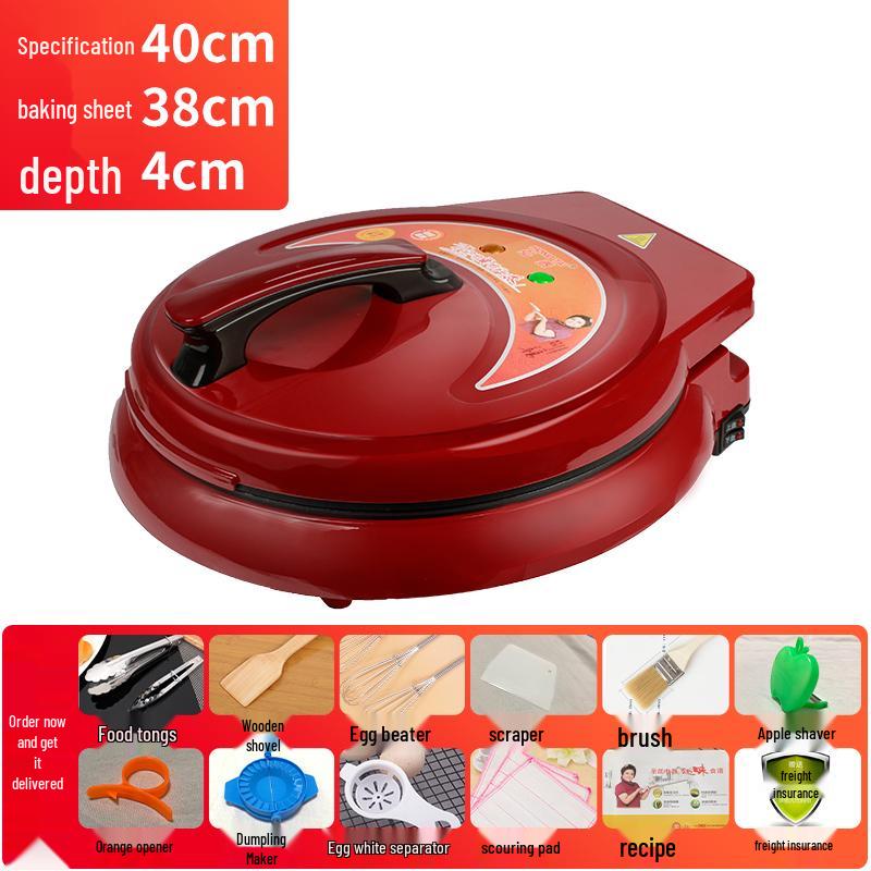 In Stock: Hongtai Electric Griddle - Deepened, Enlarged Frying Pan with Double-Sided Heating and Automatic Power-Off (Laobing)