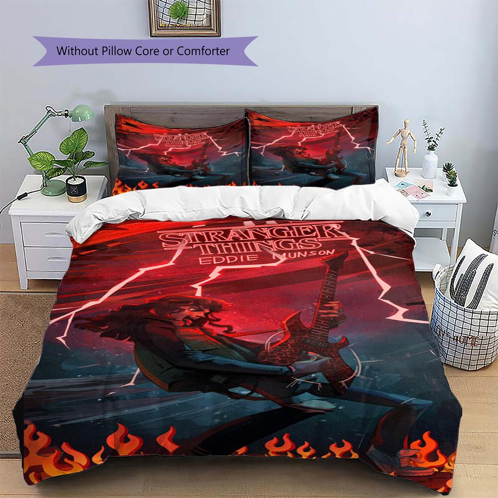 Cartoon Pattern Bedding Quilt Set Quilt Cover Pillowcase Home Decoration Birthday Gift (1 * duvet cover + 2 * pillowcase, without core)
