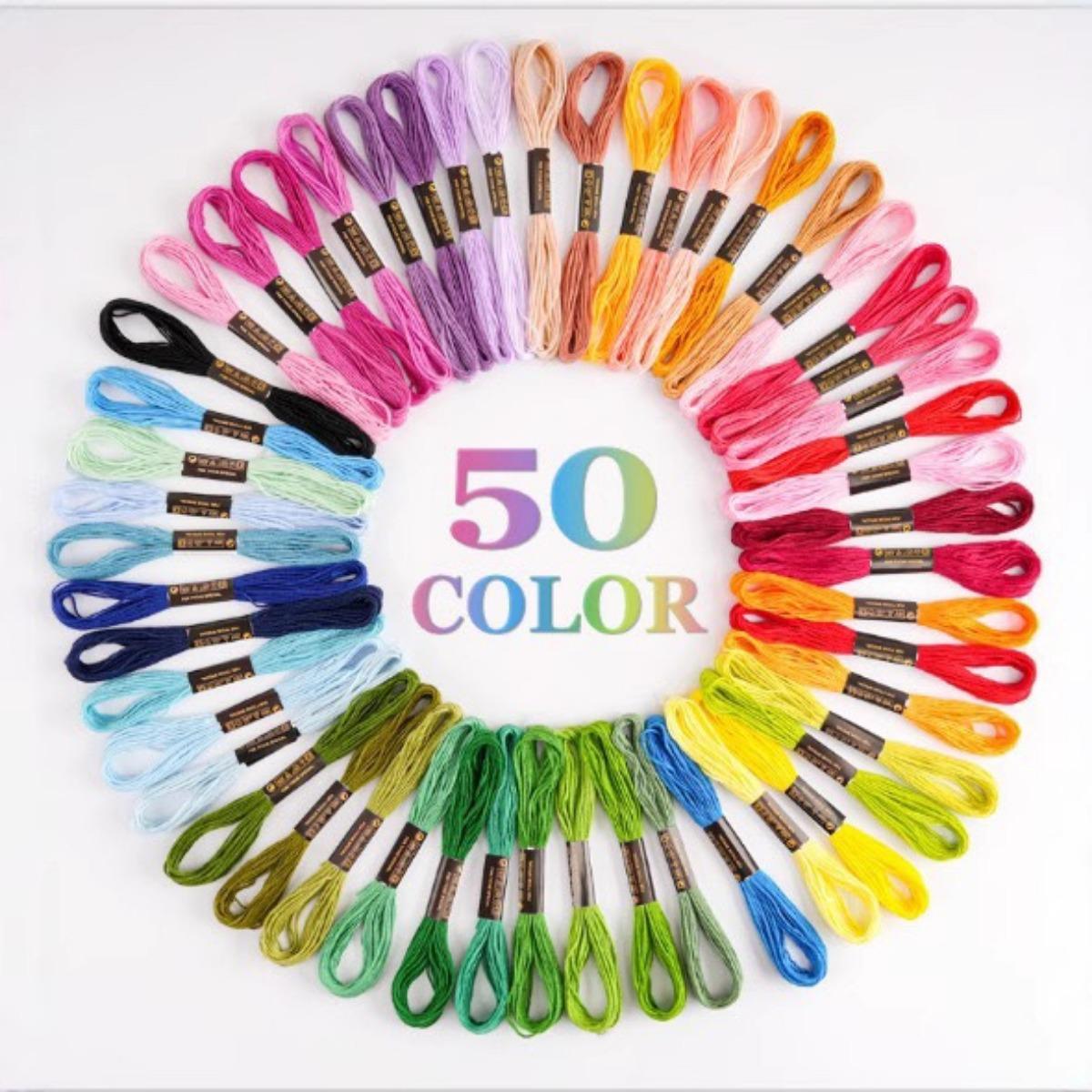 

HOMZY 50/100/150/447 штук ниток для вышивания крестом, 8 метров в мотке, мулине для вышивания, нитки для домашнего шитья и рукоделия, цвета DMC