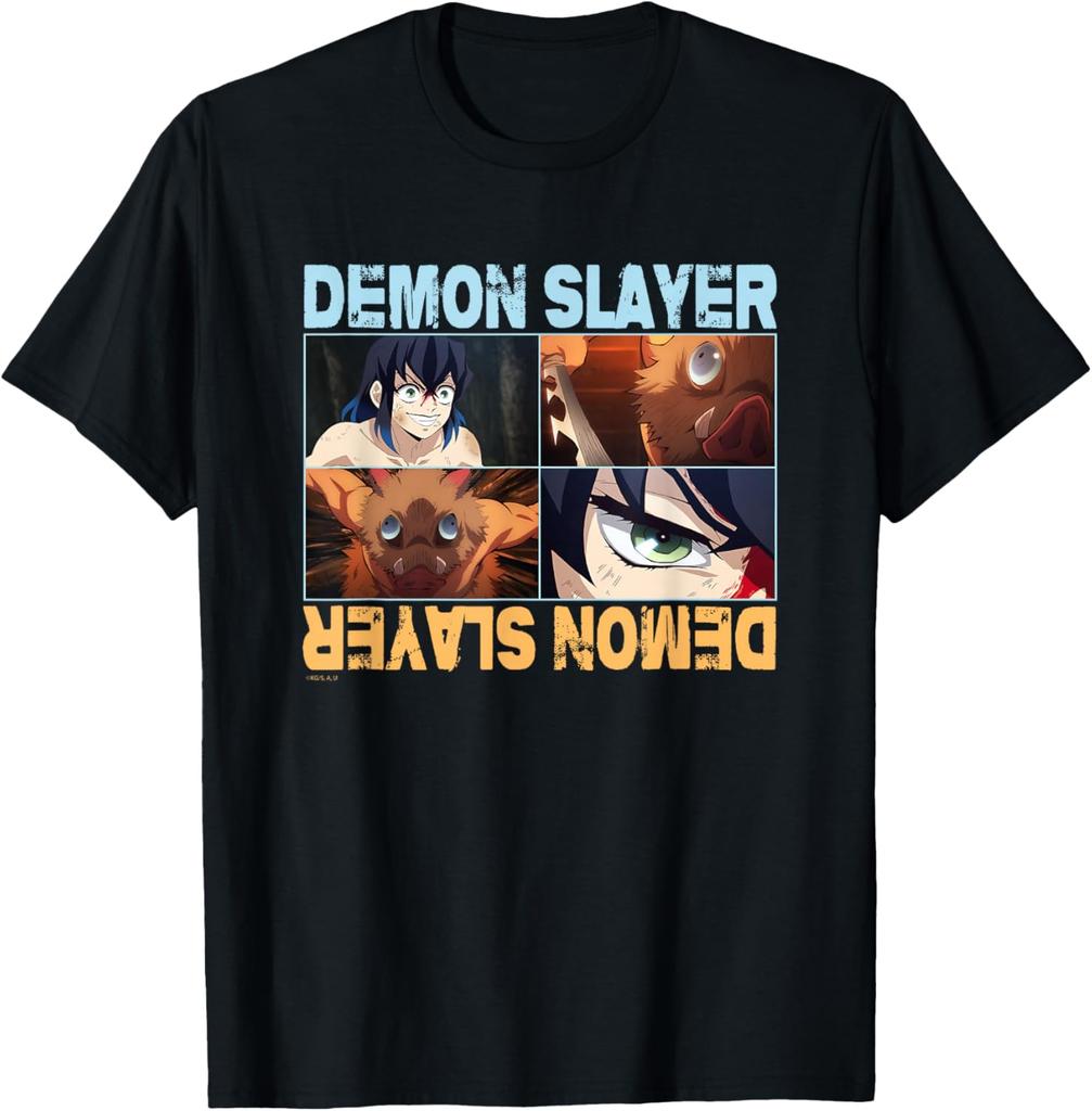 Demon Slayer Kimetsu No Yaiba Inosuke Twin Fang Chaos Fashion Casual Funny Tshirt S6xl Summer