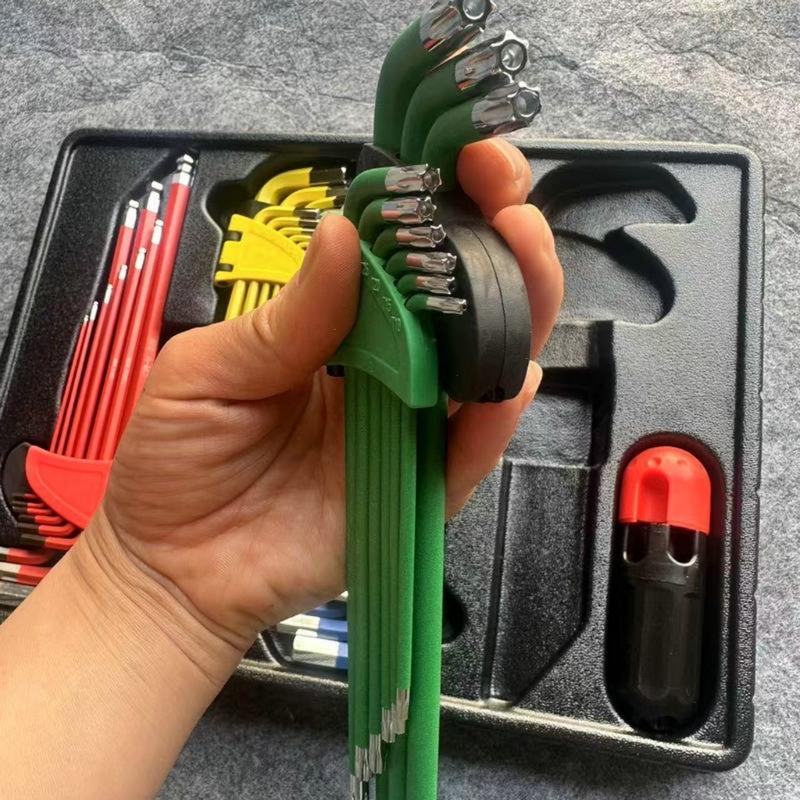 Hexagon Key Set Hexagon Wrench Screwdriver Set Hexagon Spanner Universal Wrench Key L Type with Ergonomic Handle