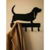 Rustic Metal Wall Hooks for Leashes, Keys, Hats, Boho Farmhouse Entryway Decor, Pet Accessories Organizer, Dog Cat Lover Gift, Kitchen Hallway Storage