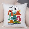 North Carolina Design Pillowcase Double Print Oklahoma Theme Cushion Cover Soft Plush North Dakota Style Pillowcase for Sofa