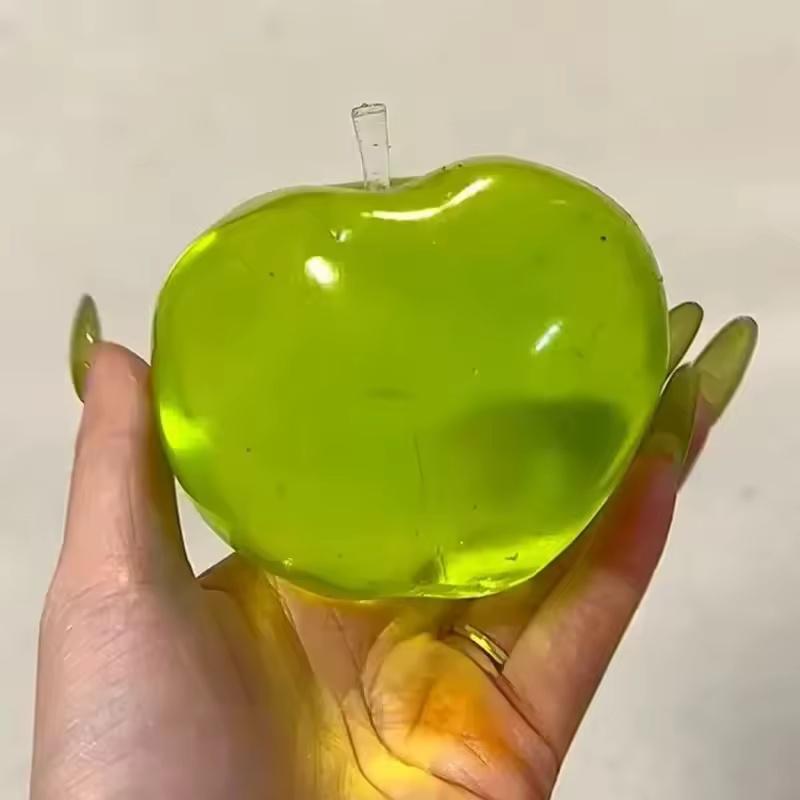 1pc Green Apple Squeeze Toys Pink Apple Slow Rebound Stress Relief Vent Fidget Toy Plasticity Squeeze Toy Relaxing Gift Ornament
